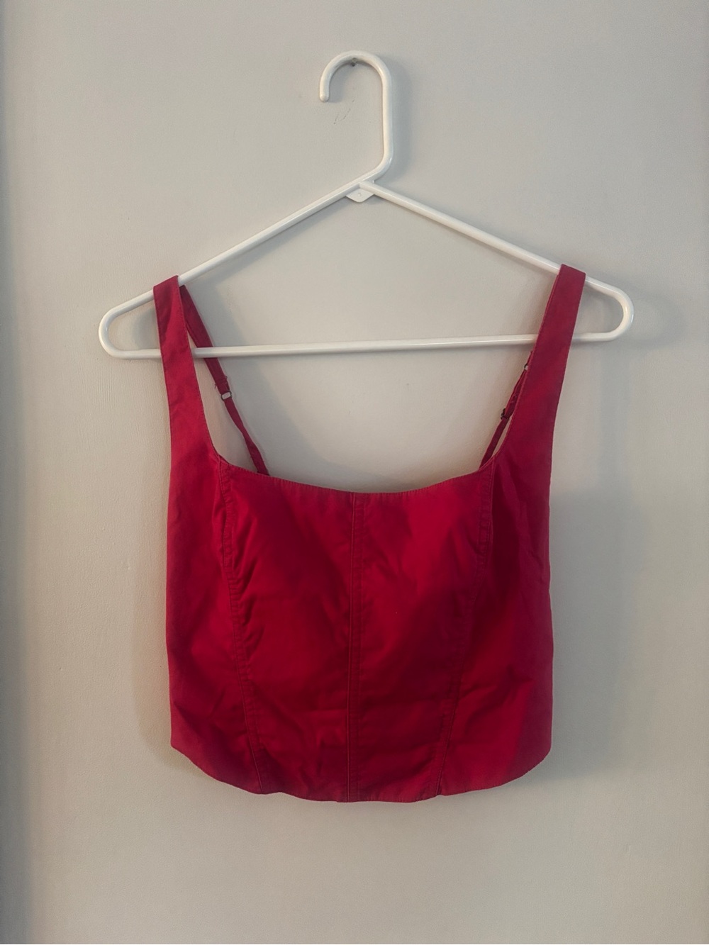 Abercrombie & Fitch Corset Crop Tank Top Hot Pink Size Medium